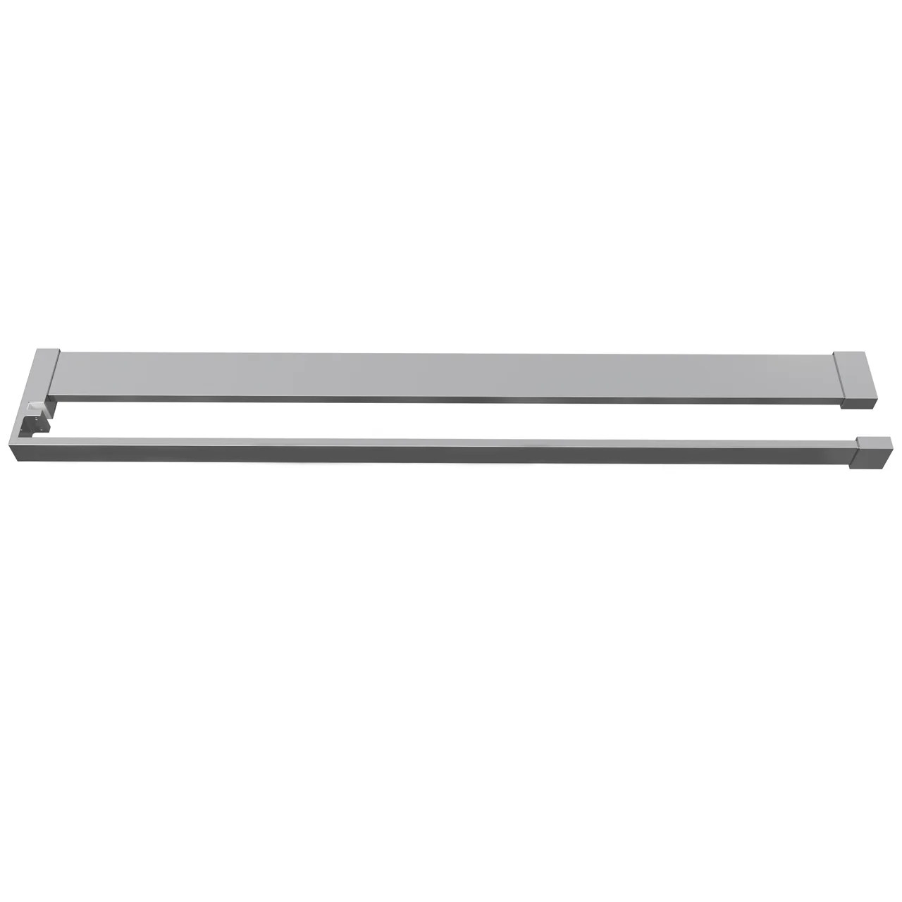 Mensola Doccia per Parete Doccia Walk in 80/90/100/120 cm Alluminio Cromo Lucido/Nero Opaco Porta-asciugamani Adattabile Vetro da 8 mm - Image 10
