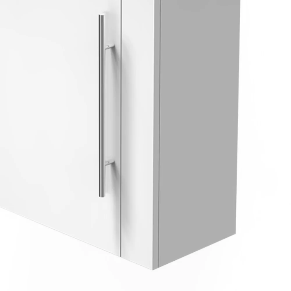 Aica Mobile Bagno Monoblocco Sospeso 44×23×60 cm per Piccoli Spazi con Maniglia e Lavabo in Alluminio - Image 21