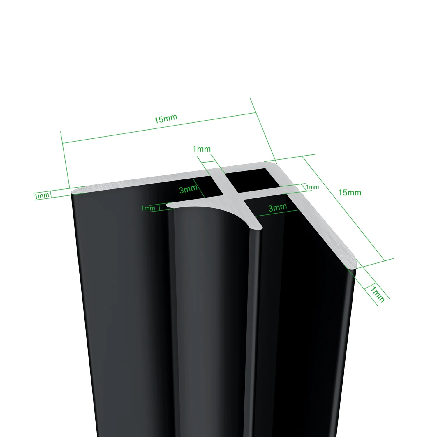 Pannello doccia angolare H.210 cm, disponibile in più misure, realizzato in alluminio da 3 mm con finitura grigio cemento, adatto per l'arredo delle pareti del bagno - Image 8