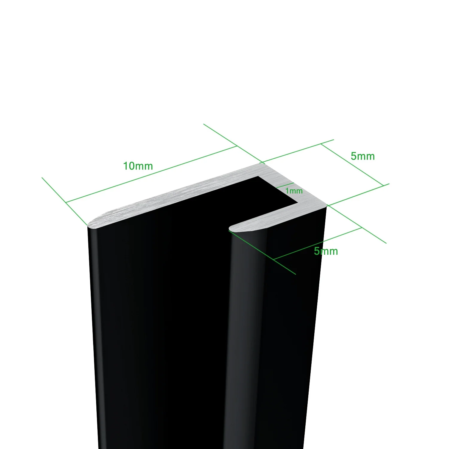 Pannello Doccia Realizzato in Alluminio Spessore 3mm con Profili Finitura Nero Opaco per Rivestimento Parete Bagno - Image 5