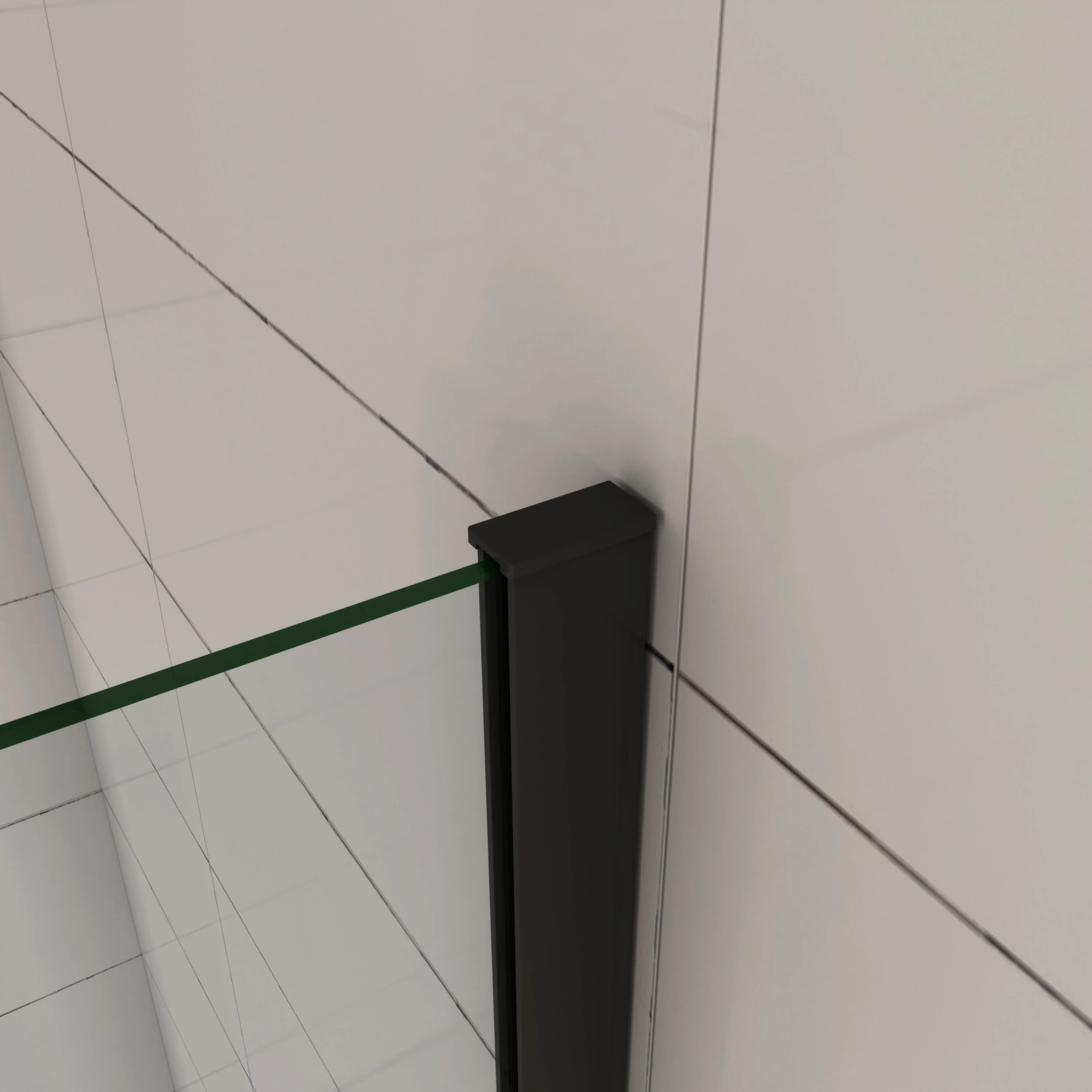 Parete Doccia Per Vasca 40-70x130 cm Sopravasca Walk in Vetro Temperato 5 mm Trasparente Anticalcare Telaio Nero Opaco - Image 4