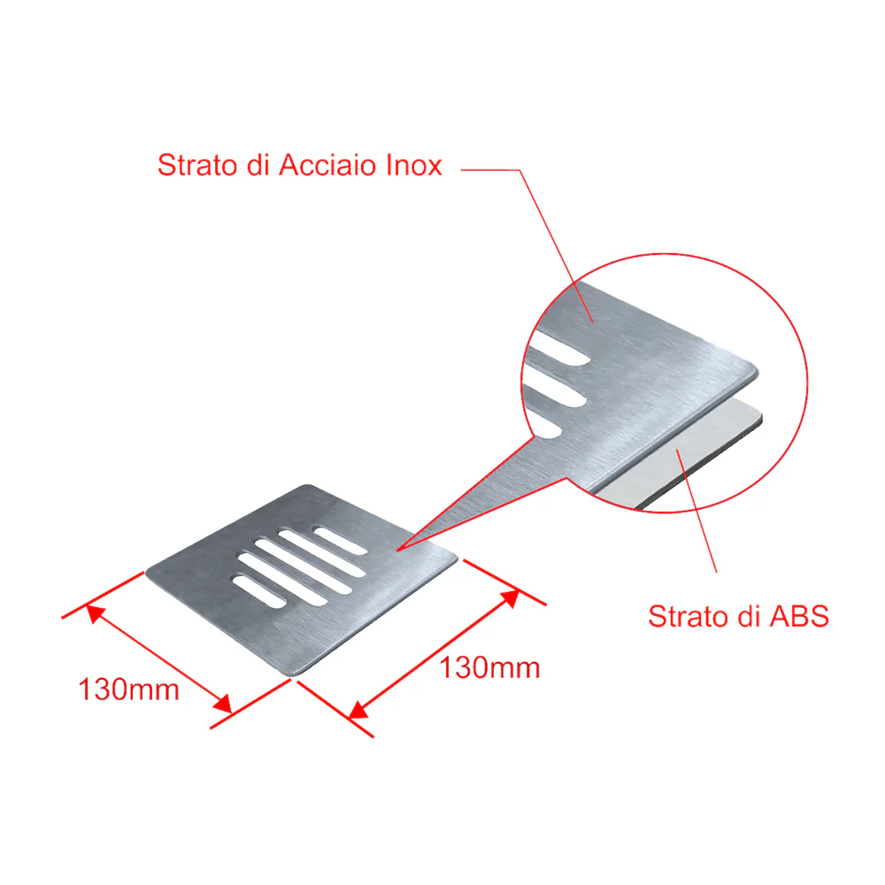 Piatto Doccia Bianco di Spessore da 3cm Ultrasottile in Marmo e Resina Effetto Ardesia Ruvido Piletta e Tubo inclusi - Image 11