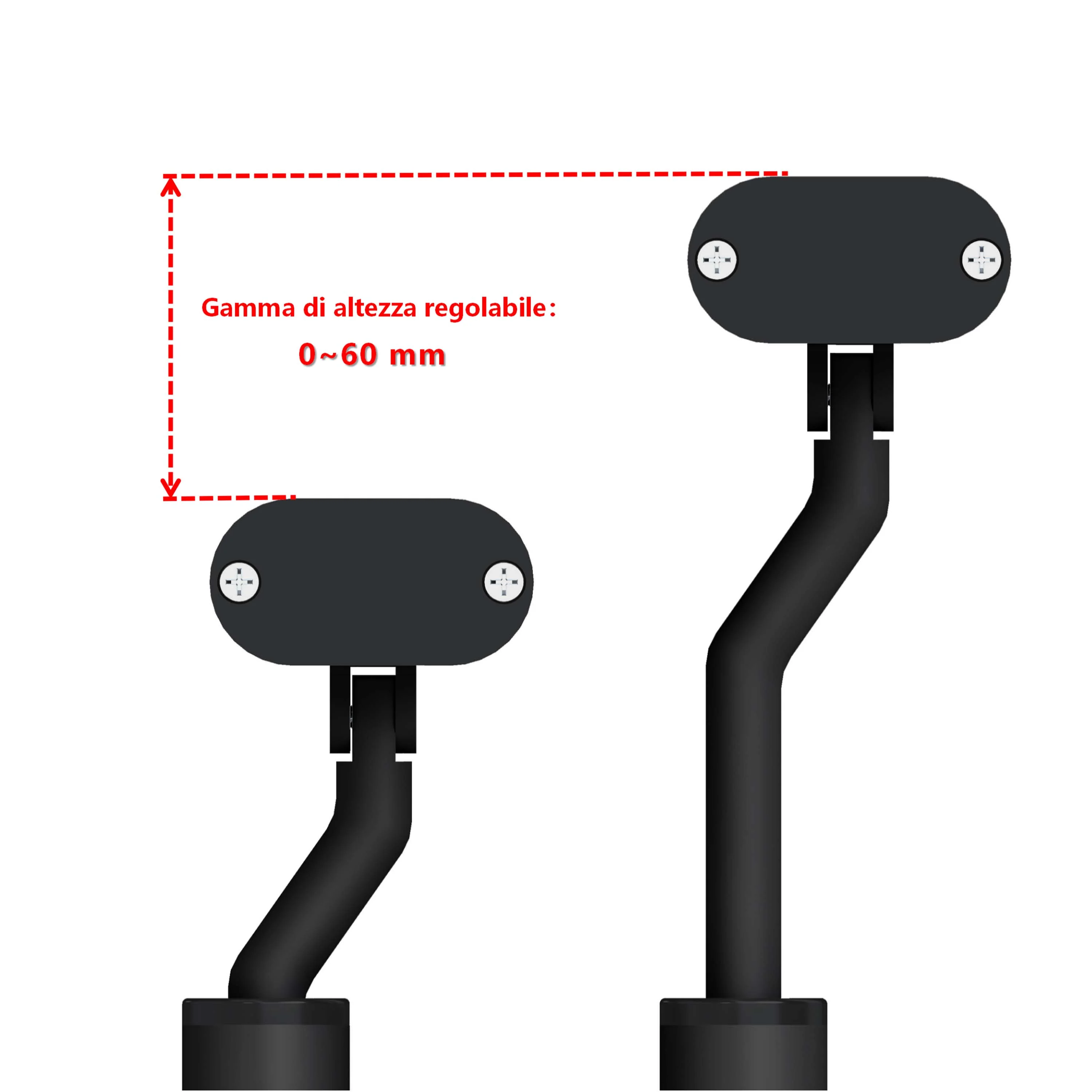 Ringhiera Parapetto in Alluminio Argento o Nero Opaco — Disponibile in 3 Misure: L. 100/150/200 cm — Montaggio a Pavimento per Interni ed Esterni - Image 9