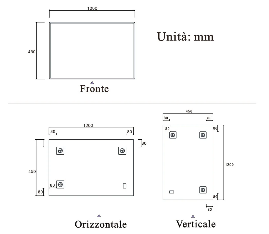 Specchio Cosmetico Rettangolare da Parete, Vetro Senza Rame, Specchio in Vetro ad Alta Definizione - Image 10