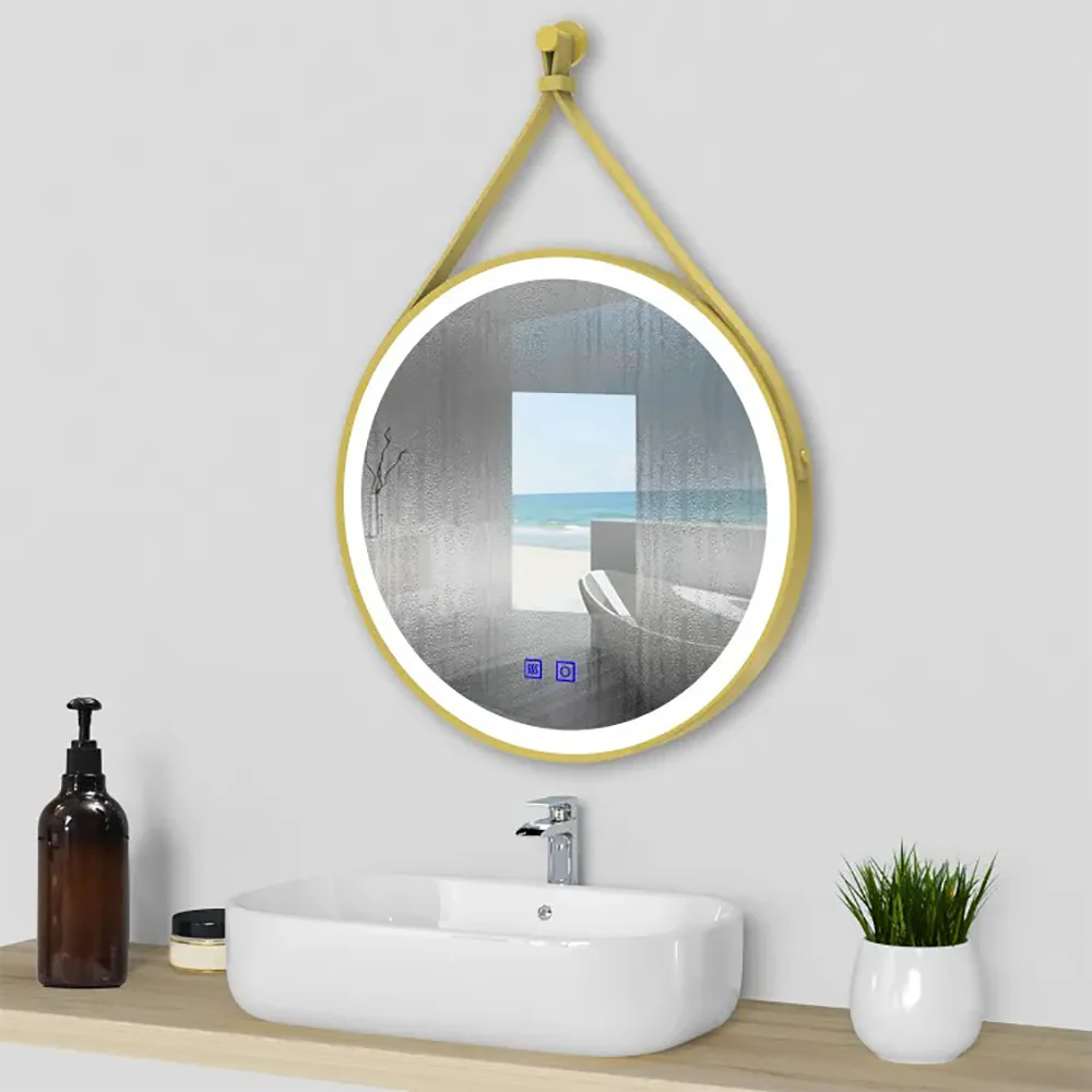 AICA Specchio da bagno rotondo con LED con antiappannamento, 3 temperature di colore e memoria per interruzione di corrente - Image 3