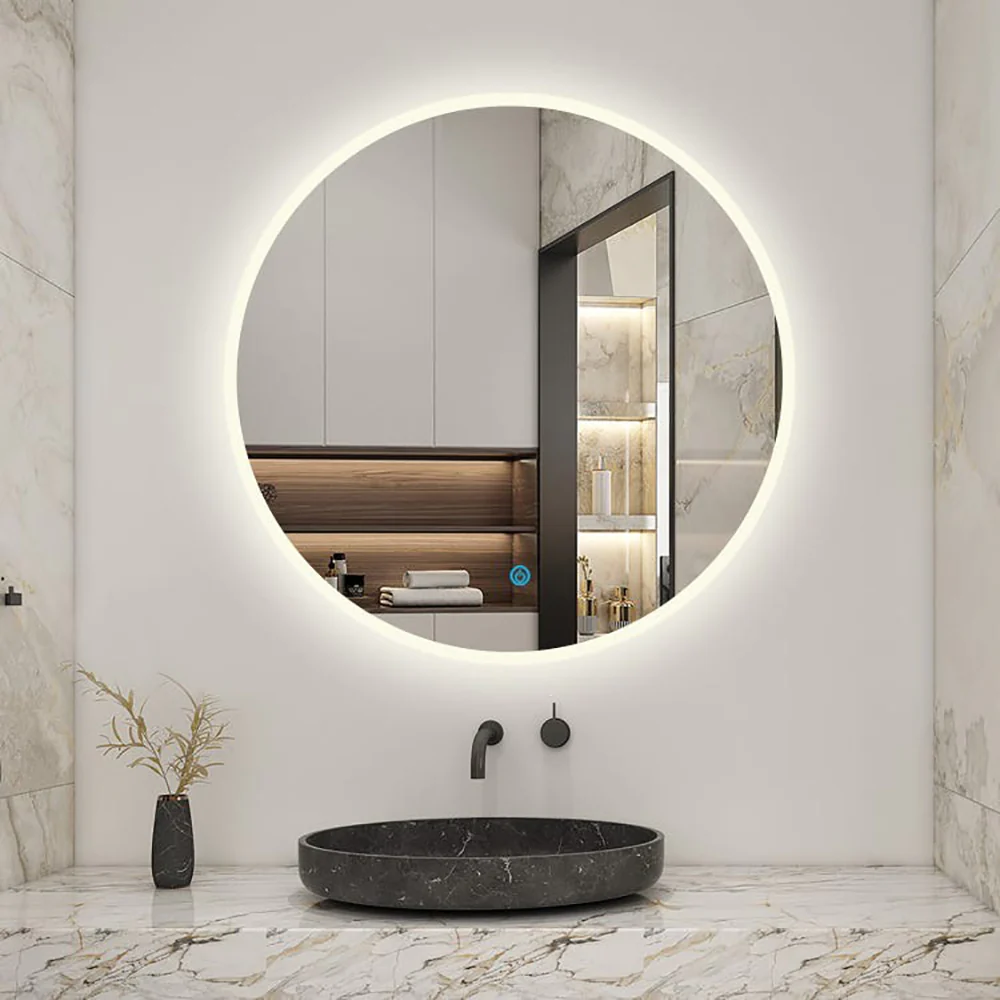 Specchio Da Bagno Rotondo Da 100cm con LED A, Anti Nebbia, Touch, 3 Temperature Colore - Image 2