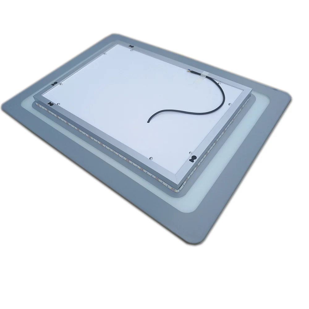 Specchio Per Trucco Da Parete A Parete Con Specchio A Led Per Il Bagno A Parete A Led Nuovo Pulsante,Bianco Freddo,Anti-Appannamento - Image 5