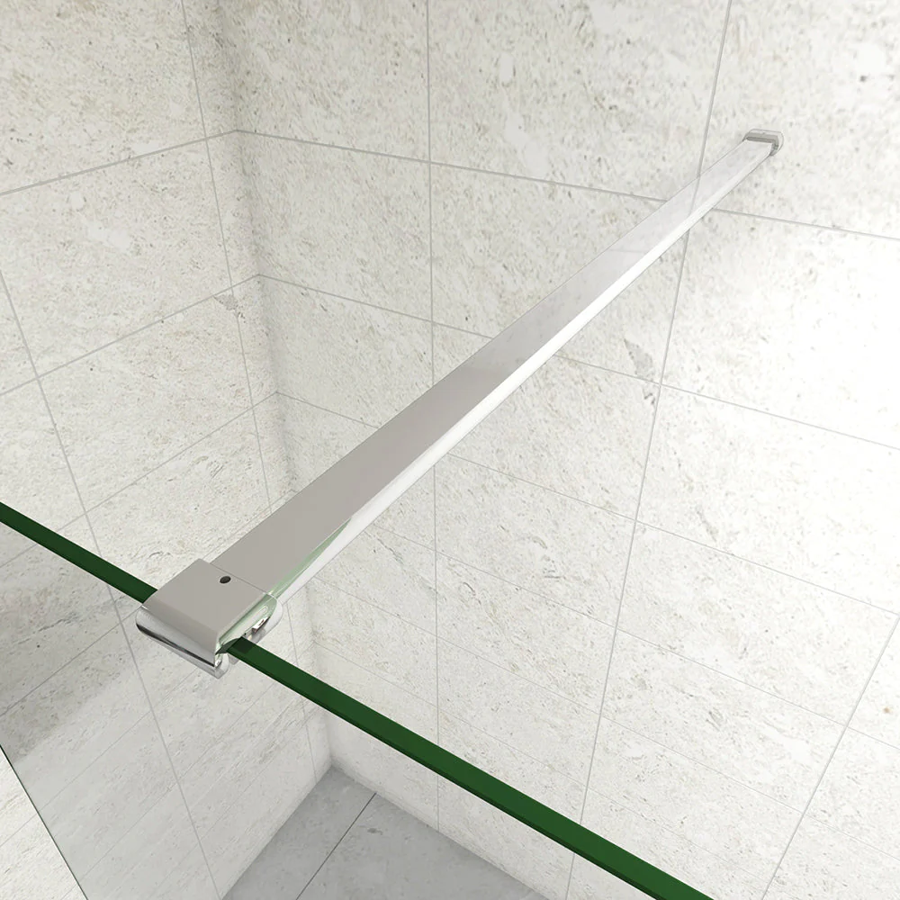 Walk In Parete Doccia 80-120cm Paretina Mobile 30/40cm Vetro Temperato 8mm Anticalcare 2 Ripiani Barra Stabilizzatrice da 140cm tagliabile - Image 9