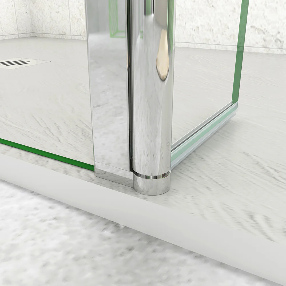 Walk In Parete Doccia 80-120cm  Paretina Mobile 30/40cm Vetro Temperato 8mm Anticalcare 2 Ripiani Mensole Barra Stabilizzatrice 140cm tagliabile - Image 6