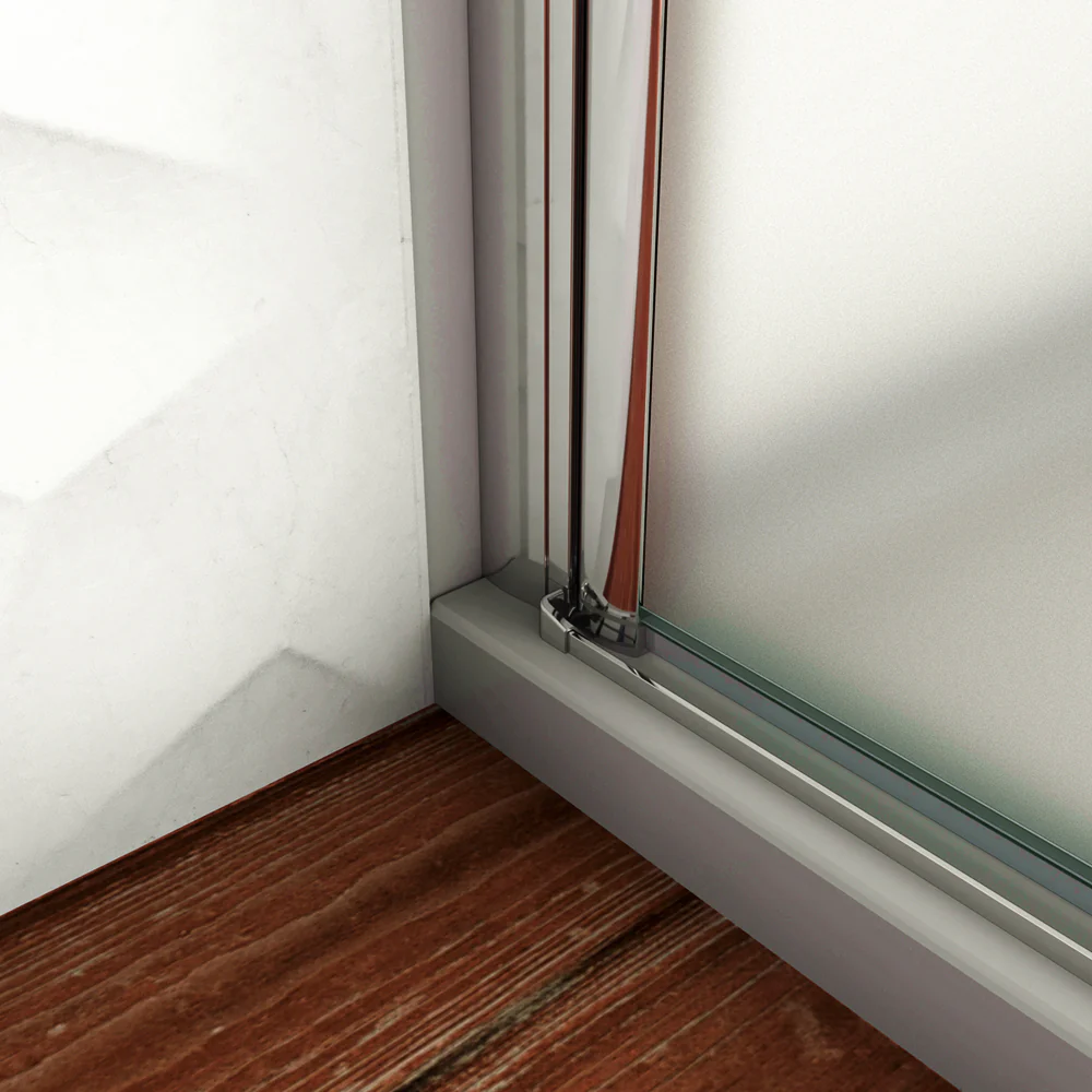 WALK IN Parete Doccia Movibile Girevole Verso Interno e Esterno 195cm in Vetro 6mm Temperato Anticalcare Satinato Opaco Telaio Cromato Lucido - Image 6