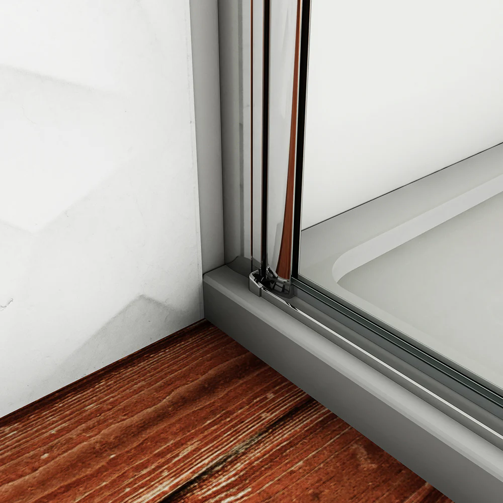 WALK IN Parete Doccia Movibile Girevole Verso Interno e Esterno in Vetro 6mm  Temperato Anticalcare Fascia Satinata Opaca Telaio Cromato Lucido - Image 5