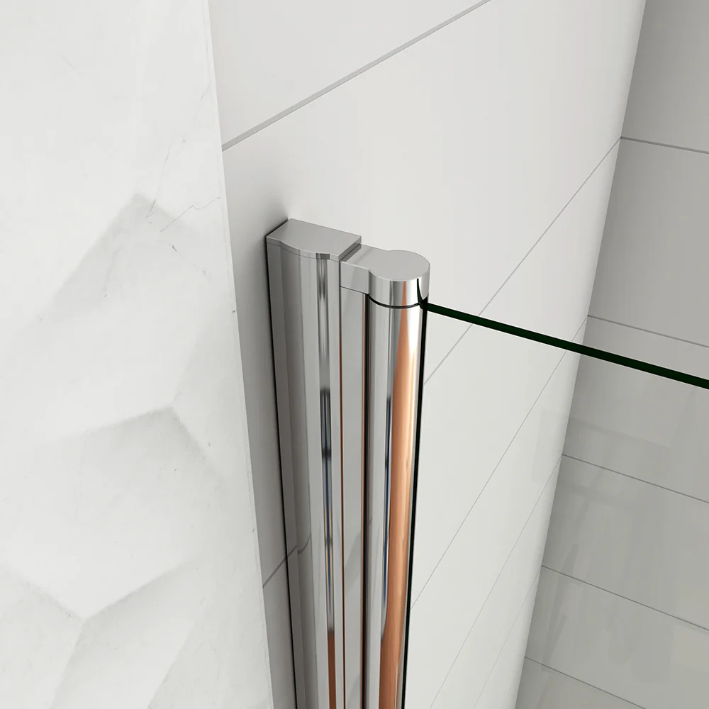 WALK IN Parete Doccia Movibile Pivotante 187/197cm in Vetro 6mm Trasparente Temperato Anticalcare Telaio Cromato Lucido - Image 7