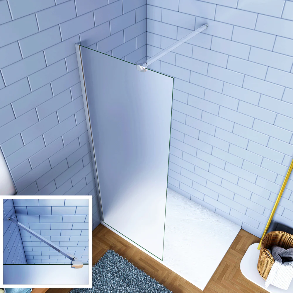 Walk In Parete Fissa per Doccia in Vetro Temperato 6mm Satinato Opaco Anticalcare, Altezza 190cm - Image 7