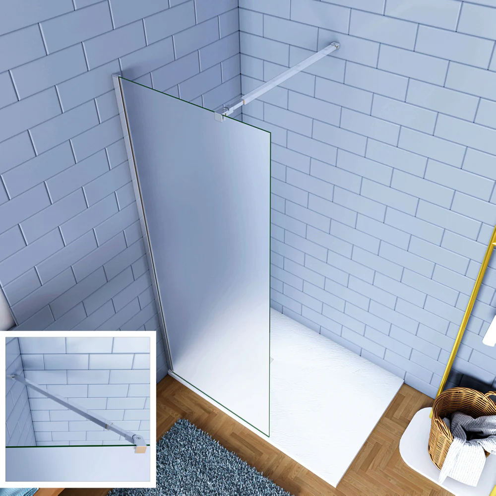 Walk In Parete Fissa per Doccia in Vetro Temperato 6mm Satinato Opaco Anticalcare, Altezza 190cm - Image 9